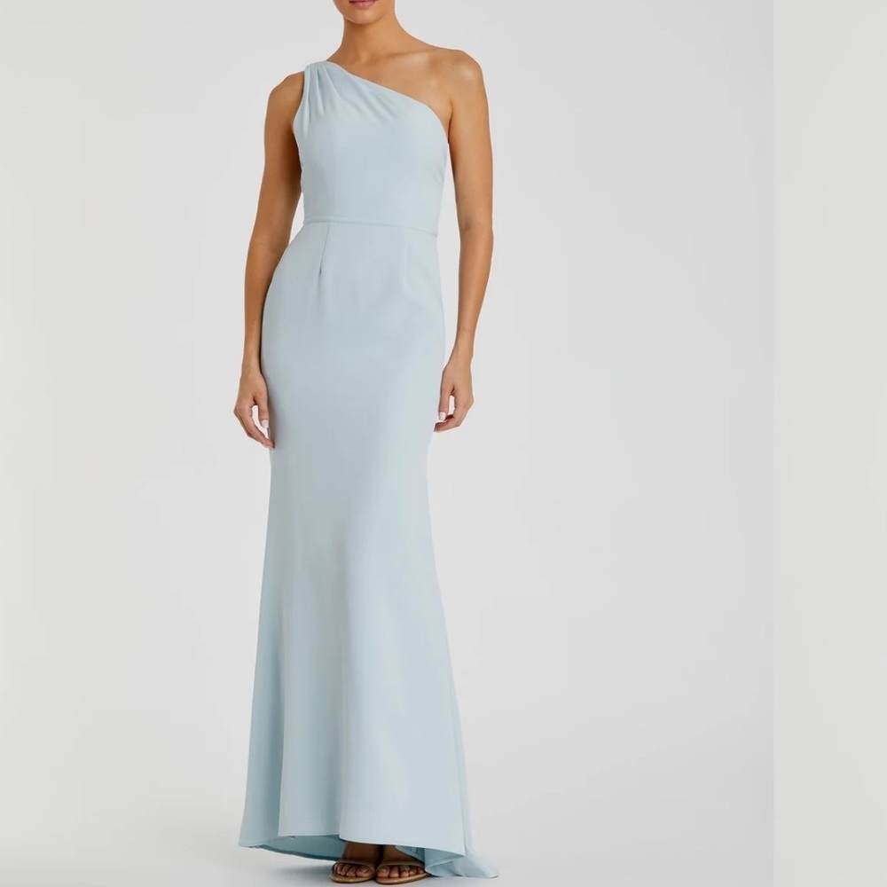 NWT Mac Duggal One Shoulder Jersey Mermaid Gown 2